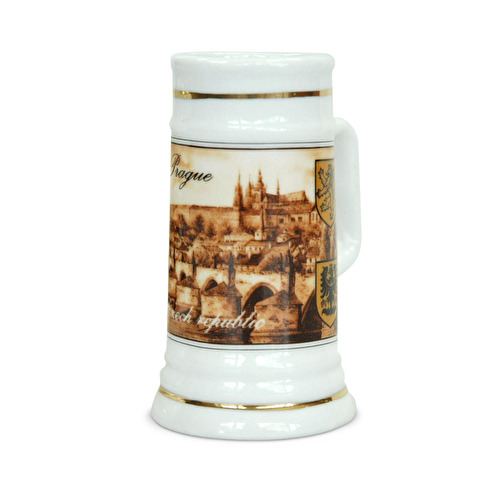 Ceramic miniature Prague Castle brown
