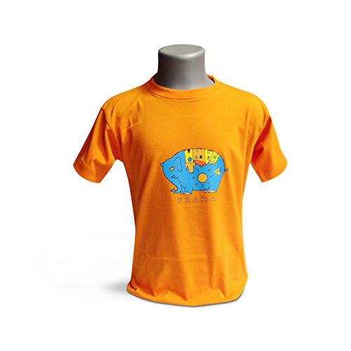 Baby-T-Shirt Prag Elefant orange 107.