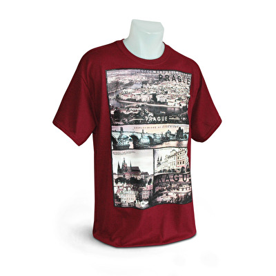 T-shirt Prague P.N.A. 208. - Burgundy