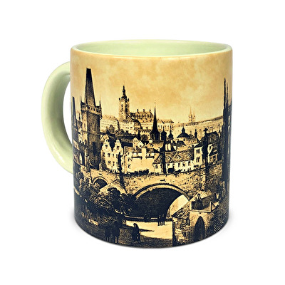 Tasse braun Prager Rathausuhr 21.