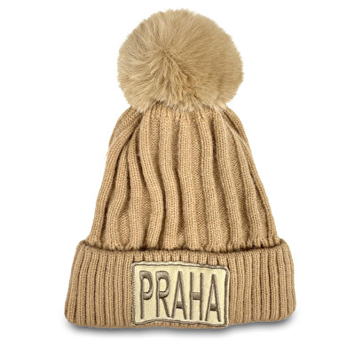 Winter hat with Pom-Pom PRAHA beige