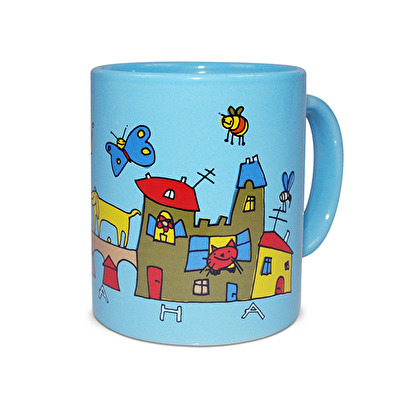 Tasse Prag Sommer hellblau