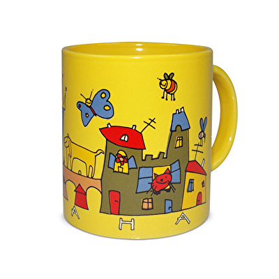 Tasse Prag Sommer gelb