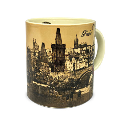 Tasse braun Prager Rathausuhr 21.