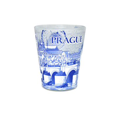 Sklo mini Praha frozen Blue