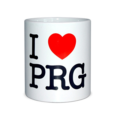 Tasse I love PRG weiß