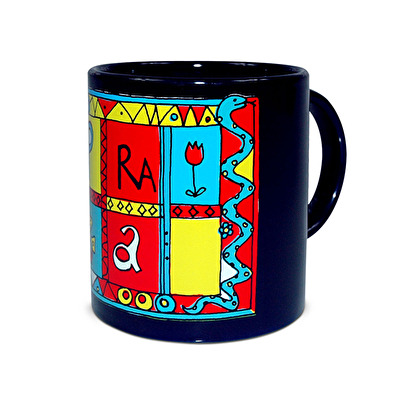 Tasse Prag Schlange dunkelblau