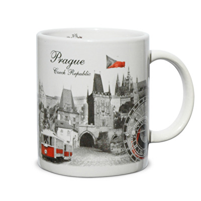 Tasse Prag Montaz weiß  - Weiss