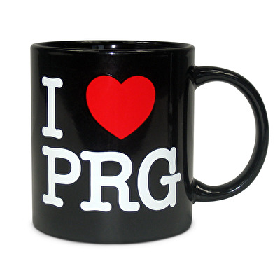 Tasse I love PRG schwarz