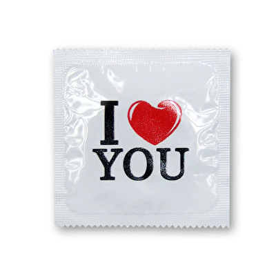 Condom Prague I love you white L