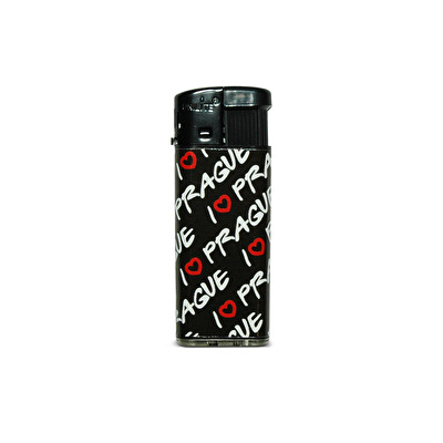 Lighter mini I love Prague black