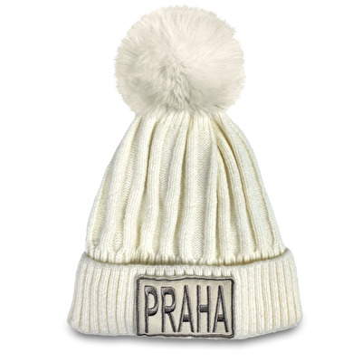 Winter hat with Pom-Pom PRAHA light beige