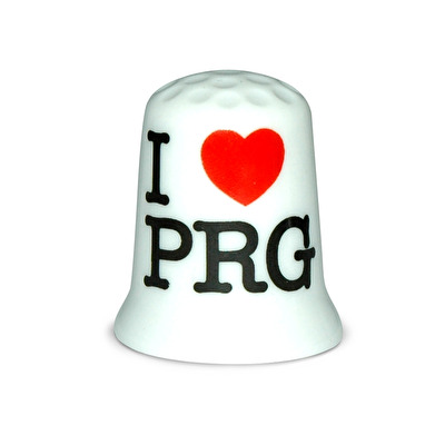 Náprstek I love PRG bílý - Bílá