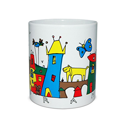 Tasse Prag Sommer weiß - Weiss