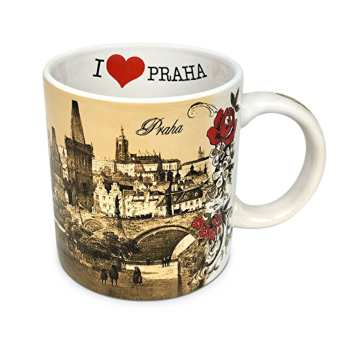 Mug brown Prague 14.