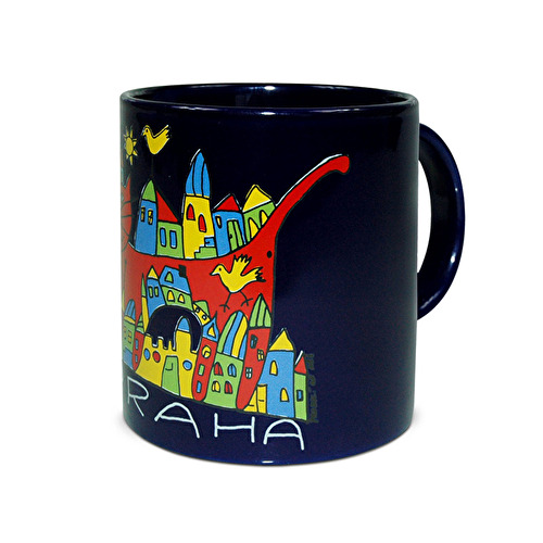 Mug Prague Cat B dark blue